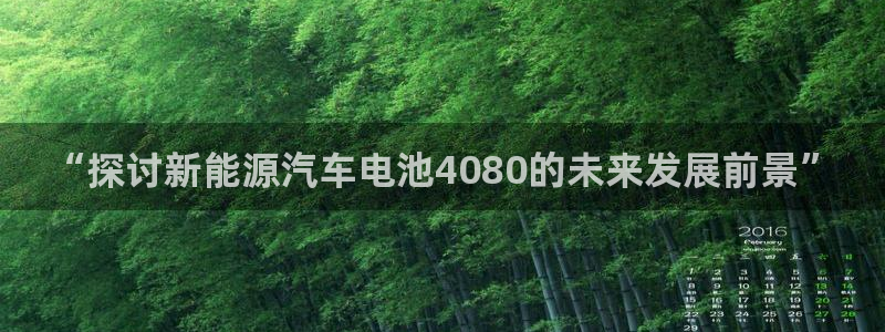 优发国际游戏：“探讨新能源汽车电池4080的未来发展前景”