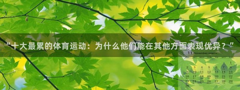 k1体育下载链接：“十大最累的体育运动：为什么他们能在其他方面表现优异？”