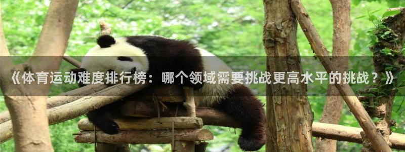 帮k1体育在线登录：《体育运动难度排行榜：哪个领域需要挑战更高水平的挑战？》